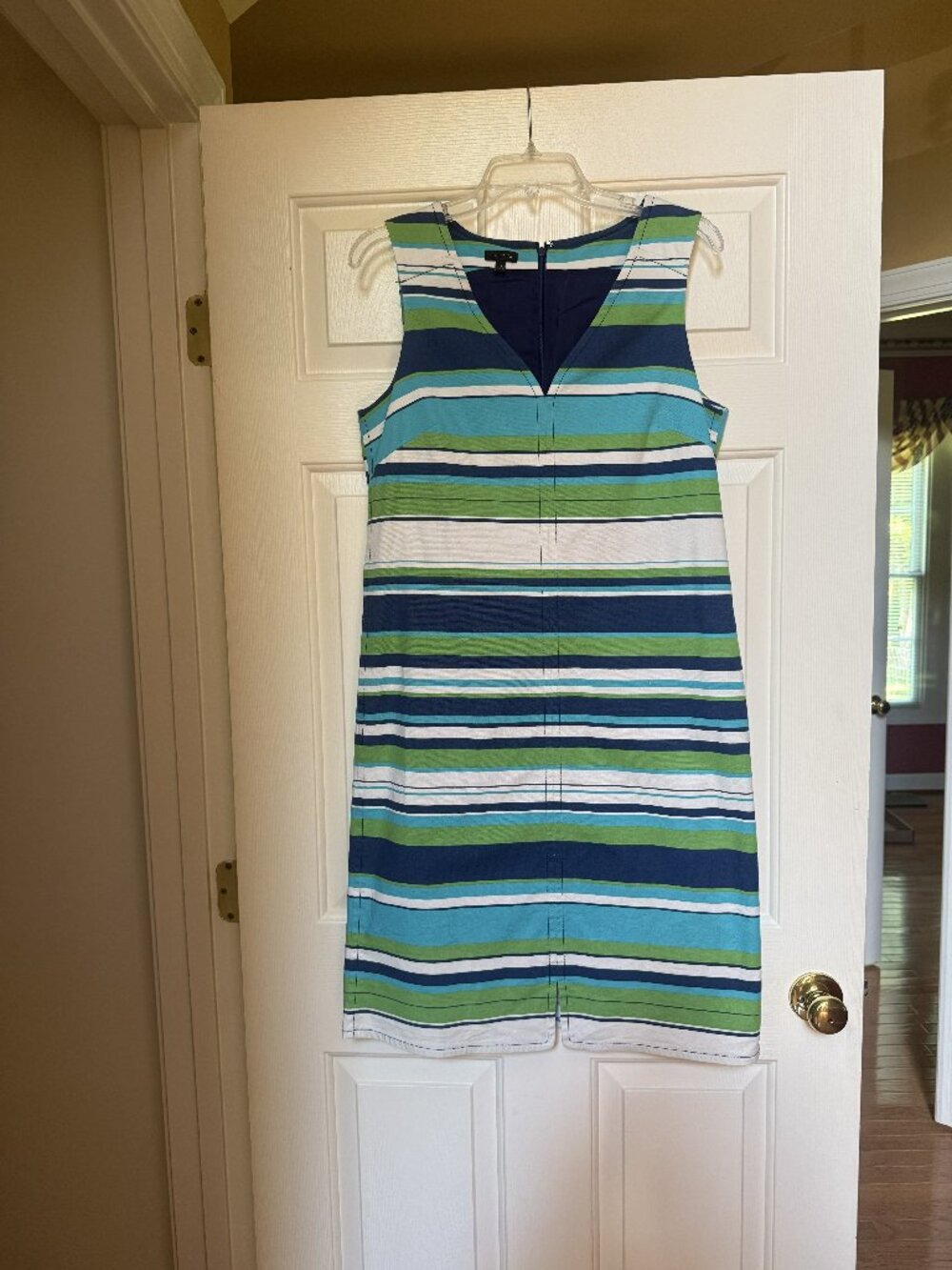 Talbots Sheath Sleeveless Cotton Dress Women Size 12